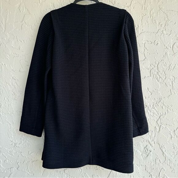EILEEN FISHER Sweater Cardigan Women XS Waffle Open Front Minimalist - Picture 4 of 8